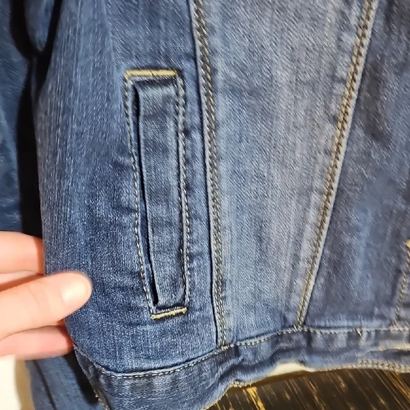 Lane Bryant Blue Studded Jean Jacket - Picture 6 of 8